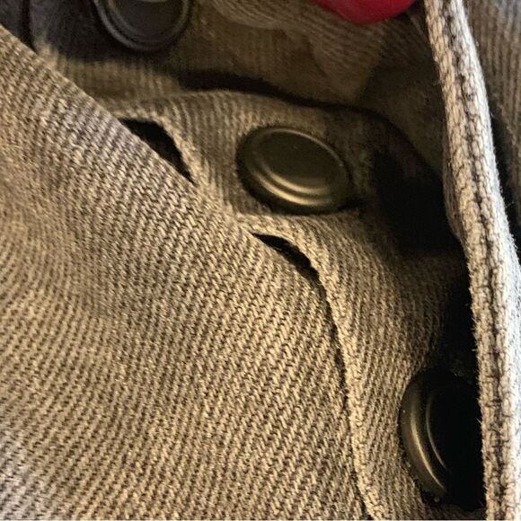 Good American Good Vintage Fold Over Waist Black Jeans Size 10 - Picture 6 of 13